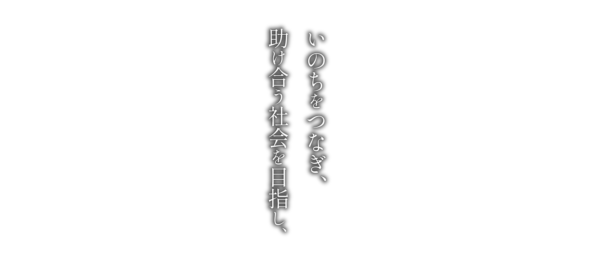 いのちをつなぎ、助け合う社会を目指し、